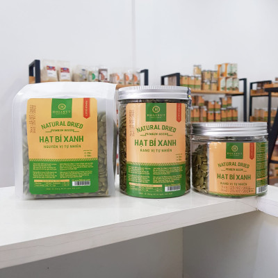 Hạt bí xanh tách vỏ Xuất xứ Ấn độ Thương Hiệu HOLINUT /đóng gói 500gr - 250gr