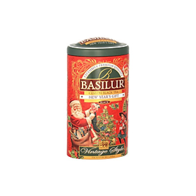 Trà Basilur - Hộp Quà Vintage Chào Năm Mới 100g (Hộp Thiếc)