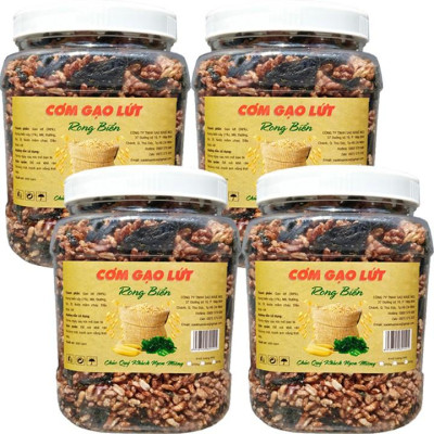 1KG CƠM GẠO LỨT SẤY RONG BIỂN GIÒN THƠM HIỆU SK FOOD