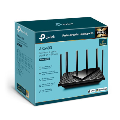 Router WIFI 6 AX5400 TP-Link Archer AX72 | Băng tần kép 2.4 & 5.0 Ghz | Wan/Lan Gigabit | 6*anten phủ sóng rộng | Bảo hành 24 tháng | Hàng Chính Hãng