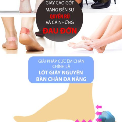 Combo 01 cặp lót giày nguyên bàn chân đa năng và 01 cặp lót giày bảo vệ gót chân 2 trong 1_buybox_BBPK11&09