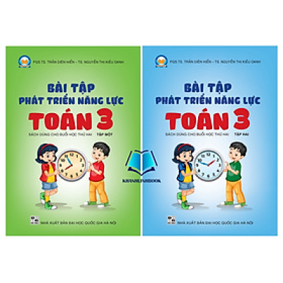 Sách - Combo Bài tập phát triển năng lực Toán 3 Tập 1 + 2 (Biên soạn theo SGK TOÁN 3 - Bình Minh)