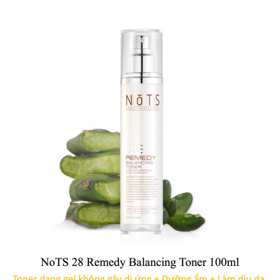 Nước hoa hồng cân bằng da NoTS 28 Remedy Balancing Toner 100ml