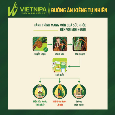 Đường Dừa Nước Vietnipa 550g -  Người Tiểu Đường, Ăn Kiêng, Hàm Lượng Vitamin Và Muối Khoáng Cao
