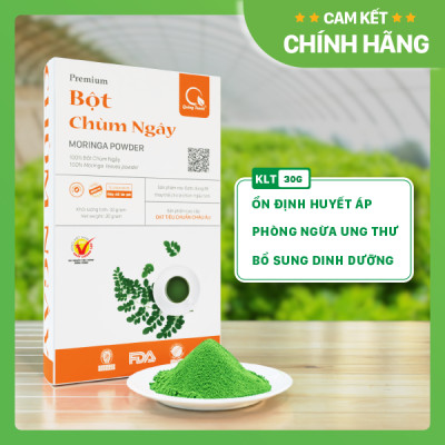 Bột Chùm Ngây Sấy Lạnh Nguyên Chất Hộp 30g  - Bột dinh dưỡng ăn dặm cho bé, tăng cường sức khỏe