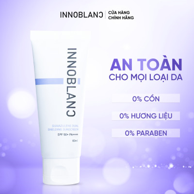 Kem Chống Nắng Vật Lý – Hóa Học Kết Hợp, Dưỡng Ẩm & Chống Oxy Hóa | Innoblanc – Guaiazulene Dual Shielding Sunscreen 60g |