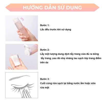 Bông Tẩy Trang Và Nước Tẩy Trang Nhanh Dành Cho Vùng Mắt Kissme Heroine Make (120 mL)