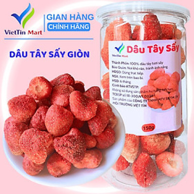 Dâu Tây Sấy Giòn Nguyên Vị 150g VietTin Mart