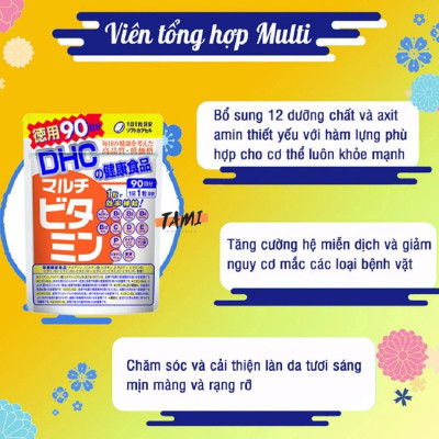 Viên uống DHC Nhật Bản Multi Vitamin Tổng Hợp 90 viên 90 Ngày 30 Ngày - Bổ Sung Vitamin Tổng Hợp