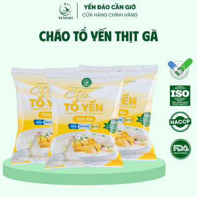 Yến Đảo - Cháo Yến Thịt Gà Ăn Liền Tiện Lợi Dinh Dưỡng Cho Bé, Người Lớn, Phụ Nữ Sau Sinh