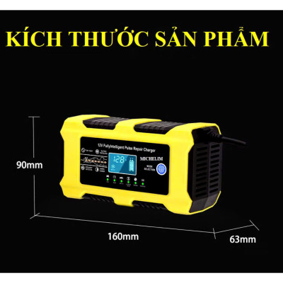 Sạc Ắc Quy Michel 12V-100Ah Cao Cấp Công Nghệ Đức: Sạc 7 Giai Đoạn, Khử Sunfat Tự Động