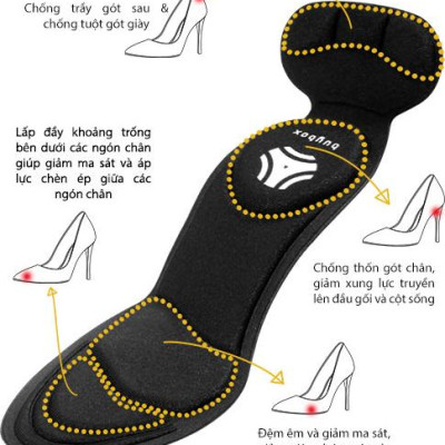 Combo 01 cặp lót giày nguyên bàn chân đa năng và 01 cặp lót mũi giày đệm êm ngón chân_buybox_BBPK11&BBPK50