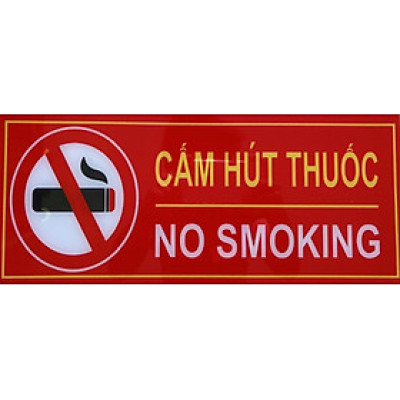 Bảng hiệu CẤM LỬA - CẤM HÚT THUỐC - Chất liệu Mica