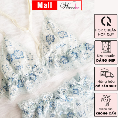 Nội y bộ Wannabe Áo ngực bralette ANR12 chân ngực nhún bèo nữ tính, điệu đà