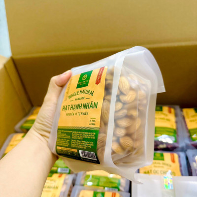 Hạnh Nhân Tươi Chuẩn Nhập Khẩu Mỹ DATE mới liên tục, dùng làm sữa hạt - Thương Hiệu HOLINUT 