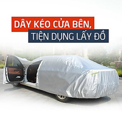 Bạt Phủ Ô Tô Vải Dù Cao Cấp- Bạt Trùm Xe Hơi, Chống Nóng, Chống Nước-Full Size Cho Các Loại Xe 