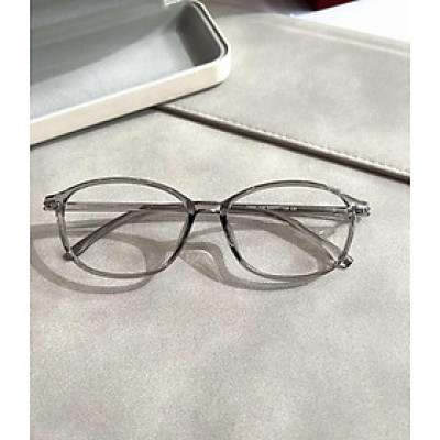 Kính Mắt bầu gọng nhựa dẻo màu thạch xám thời trang Hàn Quốc