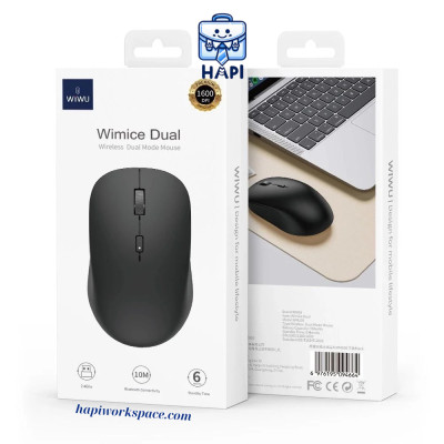 Chuột không dây hàng chính hãng WiWU Wimice Dual WM108: Kết nối Bluetooth + 2.4Ghz, dùng tốt cho các nhu cầu cơ bản