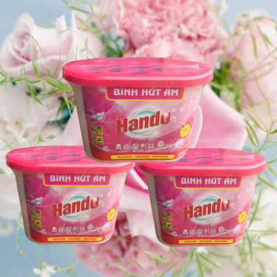 Combo 4 Hộp Hút Ẩm Khử Mùi Nấm Mốc Hương Hồng 450Ml