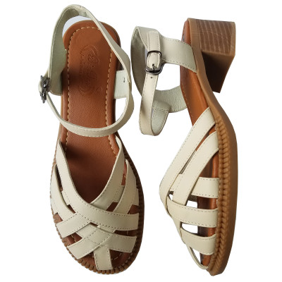 Giày Sandal Cao Gót Da Bò BIGGBEN Cao 4 Phân SDCG139