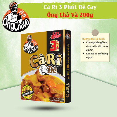 Cà Ri 3 Phút Dê Cay Ông Chà Và 200g Sản Phẩm Có Thịt Thật