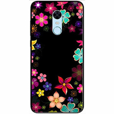 Ốp lưng dành cho Xiaomi Redmi Note 5 ( Redmi 5 Plus ) mẫu Hoa Đủ Sắc Nền Đen