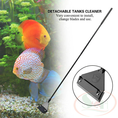 Dao cạo rêu Mufan nhôm đen, inox vệ sinh rêu tảo bám kính bể thủy sinh cá tép