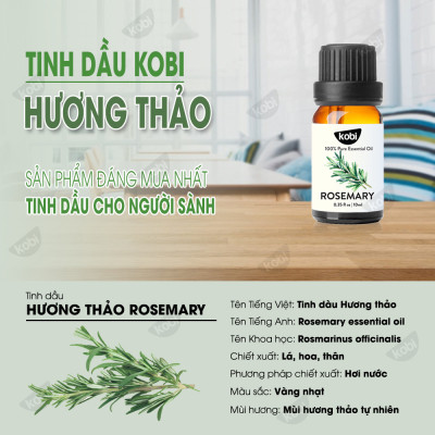 Combo 3 Tinh Dầu Xông Phòng Kobi: Tinh Dầu Khuynh Diệp (30ml) + Tinh Dầu Sả Chanh (30ml) + Tinh Dầu Hương Thảo (30ml) - Tinh Dầu Thiên Nhiên Nguyên Chất, Tốt Cho Bé Sơ Sinh, Giúp Giữ Ấm Cơ Thể, Phòng Ngừa Bệnh Hô Hấp Hiệu Quả