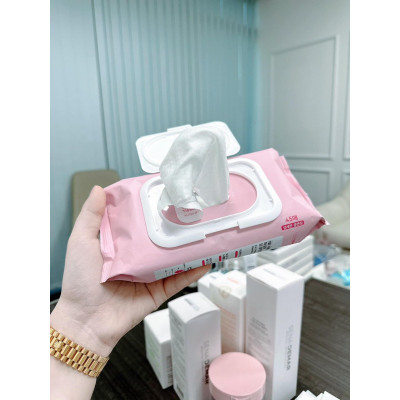 Khăn Tẩy Trang SenaDemar làm sạch,loại bỏ bã nhờn gói 45 miếng hạn 2027