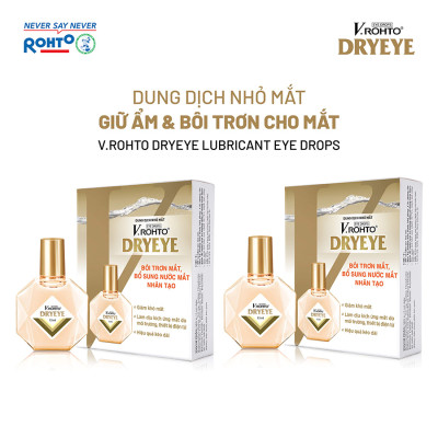 Combo 2 Nước nhỏ mắt cấp ẩm & bổ sung nước mắt nhân tạo V.Rohto DryEye 13ml