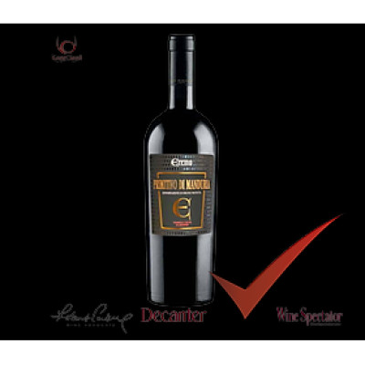 Rượu Vang Organic hữu cơ Primitivo Di Manduria D.O.P EREMO (Italia) kèm túi hộp,đồ khui