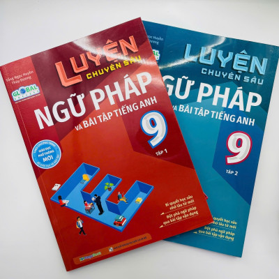 Sách - Combo Luyện chuyên sâu ngữ pháp và bài tập tiếng anh lớp 9 tập 1 + 2 (MG) 