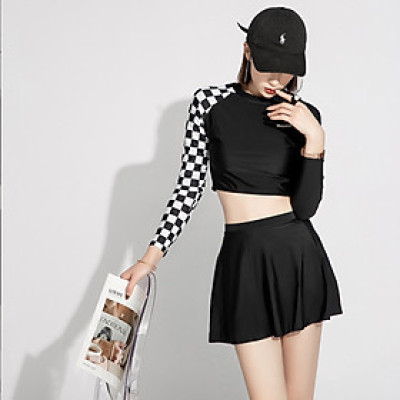 Bộ đồ bơi bikini nữ 2 mảnh dài tay chống nắng kín đáo đi tắm biển - B.34