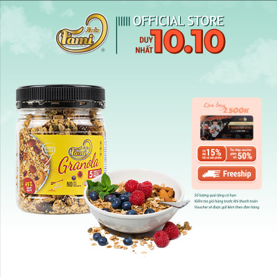HẠT DINH DƯỠNG NGŨ CỐC GRANOLA FAMINUTS - Hũ Nhựa 280g- Ngũ Cốc Giảm Cân