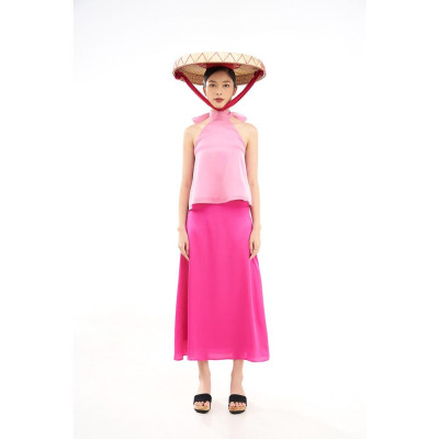 DOTTIE - Chân váy midi vải lụa nữ S0131