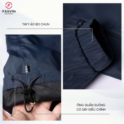 Bộ quần áo thể thao nam FASVIN BD24638.HN chất vải gió dán 02 lớp dày dặn ấm áp