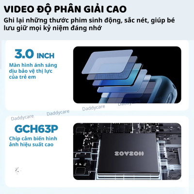 Máy ảnh cho bé trai bé gái chụp hình mini kèm thẻ nhớ hàng chính hãng Zoyzoii Kids Camera E28