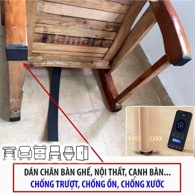 Cuộn Xốp Dán Chân Bàn Ghế Chống Ồn Keo Tự Dính Viền Nội Thất Bịt Khe Cửa Sổ Góc Bàn Chống Va Đập