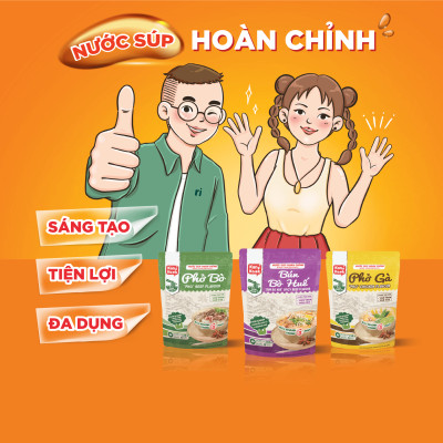 Nước Xốt (Sốt) Cô Đặc Vị Bún Bò Huế KanKook Gói 210g Nấu/Trộn Ăn Liền Vị Hoàn Chỉnh Chuẩn Vị Bún Bò Huế