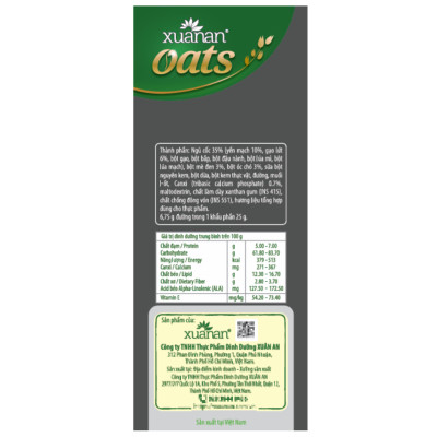 Combo 2 túi: Ngũ Cốc Yến Mạch Óc Chó Và Mè Đen 400G + Ngũ Cốc Dinh Dưỡng Canxi 400G [ít đường]