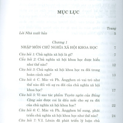 Hỏi - Đáp Môn Chủ Nghĩa Xã Hội Khoa Học (Dành cho bậc đại học hệ chuyên và không chuyên lý luận chính trị)