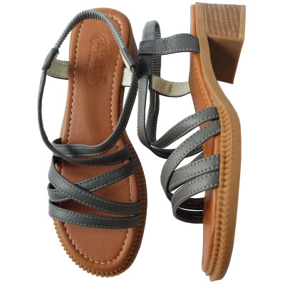 Giày Sandal Cao Gót Da Bò BIGGBEN Cao 4 Phân SDCG140