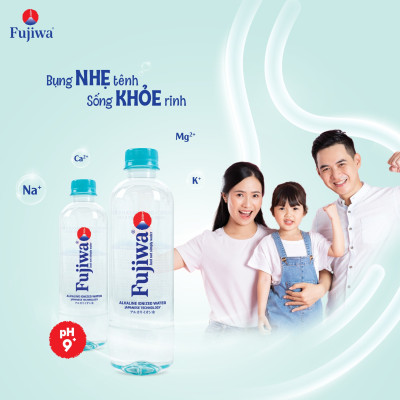 Thùng 20 Chai Nước Uống Ion Kiềm Cao Cấp Đóng Chai Fujiwa 680ml - Nước uống Detox với Công Nghệ Điện Phân Ion Kiềm