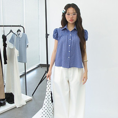 DOTTIE - Quần kaki ống rộng xếp li - Trắng - Q0402