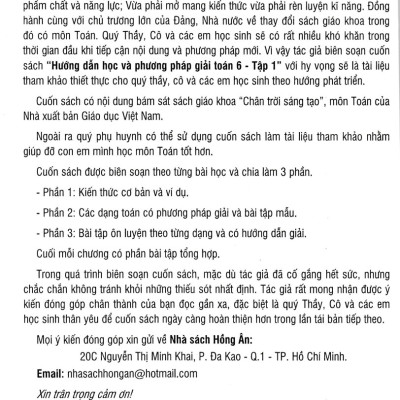 Hướng Dẫn Học Và Phương Pháp Giải Toán 6 - Tập 1 (Bám Sát SGK Chân Trời Sáng Tạo) _HA