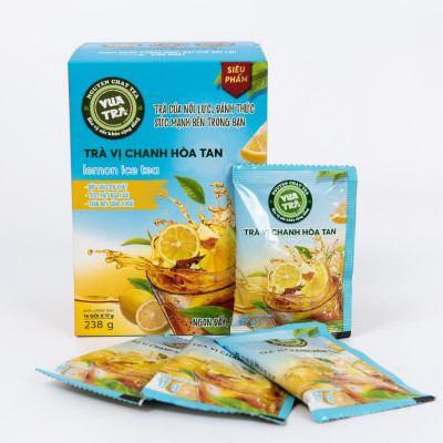 Trà chanh hòa tan giải khát VUA TRÀ tươi mát, cung cấp Vitamin C cho năng lượng ngày dài - 238g