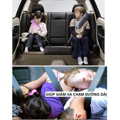 Gối tựa đầu gắn dây An toàn trên xe hơi Ô tô chống mỏi đau cổ - Gối ngủ
