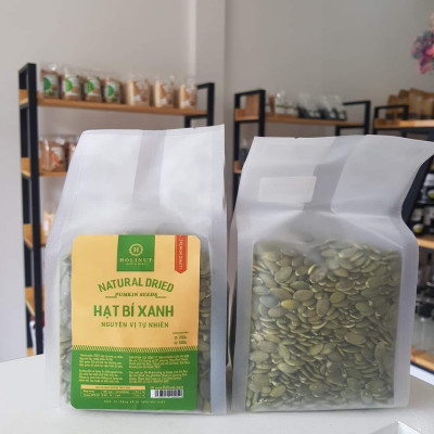 Hạt bí xanh tách vỏ Xuất xứ Ấn độ Thương Hiệu HOLINUT /đóng gói 500gr - 250gr