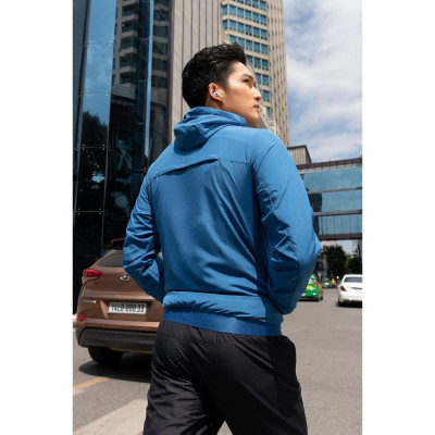 Bộ quần áo khoác gió nam thể thao AM MWS004 Sport1 có mũ, bo tay và gấu áo, siêu nhẹ, không nhăn nhàu