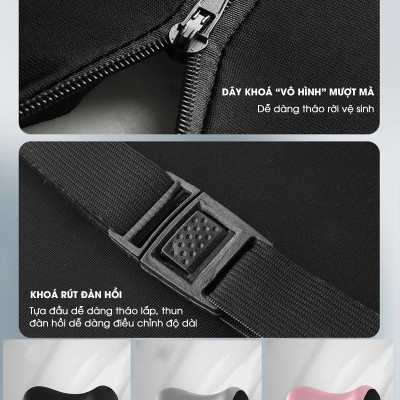 Gối Tựa Đầu Tựa Lưng Cao Cấp Chính Hãng OFFICE CHILL Combo Gối Tựa Lưng Tựa Cổ Ô Tô Ghế Văn Phòng Chất Liệu Cao Su Bảo Hành 90 Ngày